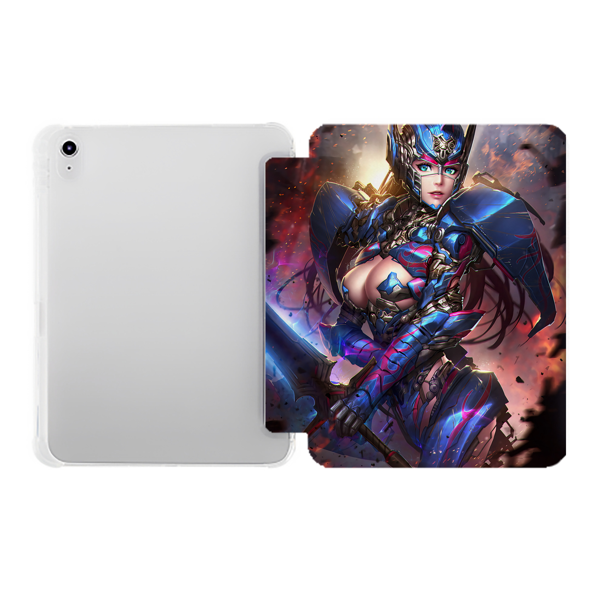 （画像用） Transformers トランスフォーマー IPad ケース ペン収納付き 三つ折りスタンド PUレザー×シリコン 対応機種9.5/10.5/10.9インチ
